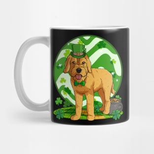 Goldendoodle Dog St Patricks Day Leprechaun Mug